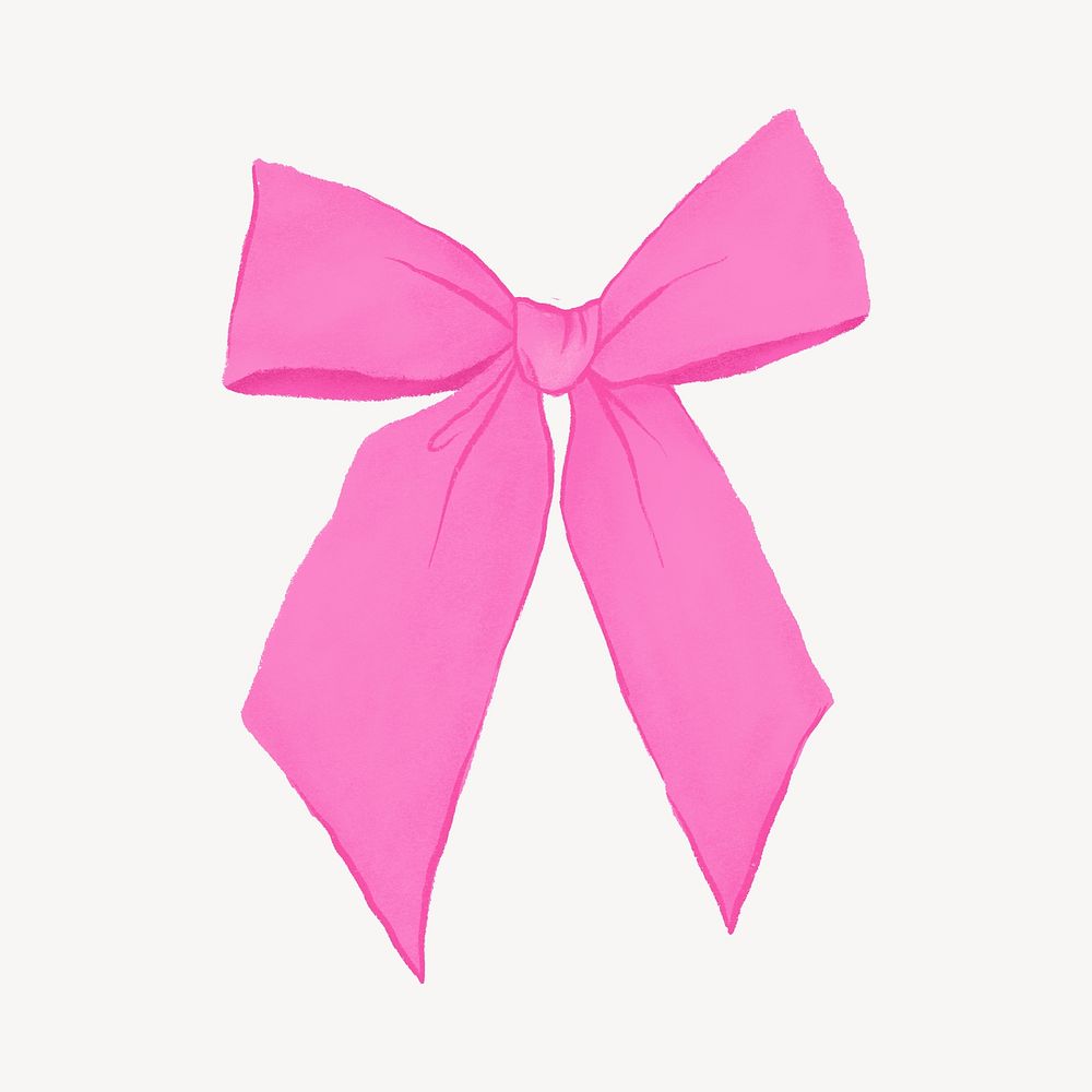 Pink bow ribbon, cute party decoration
