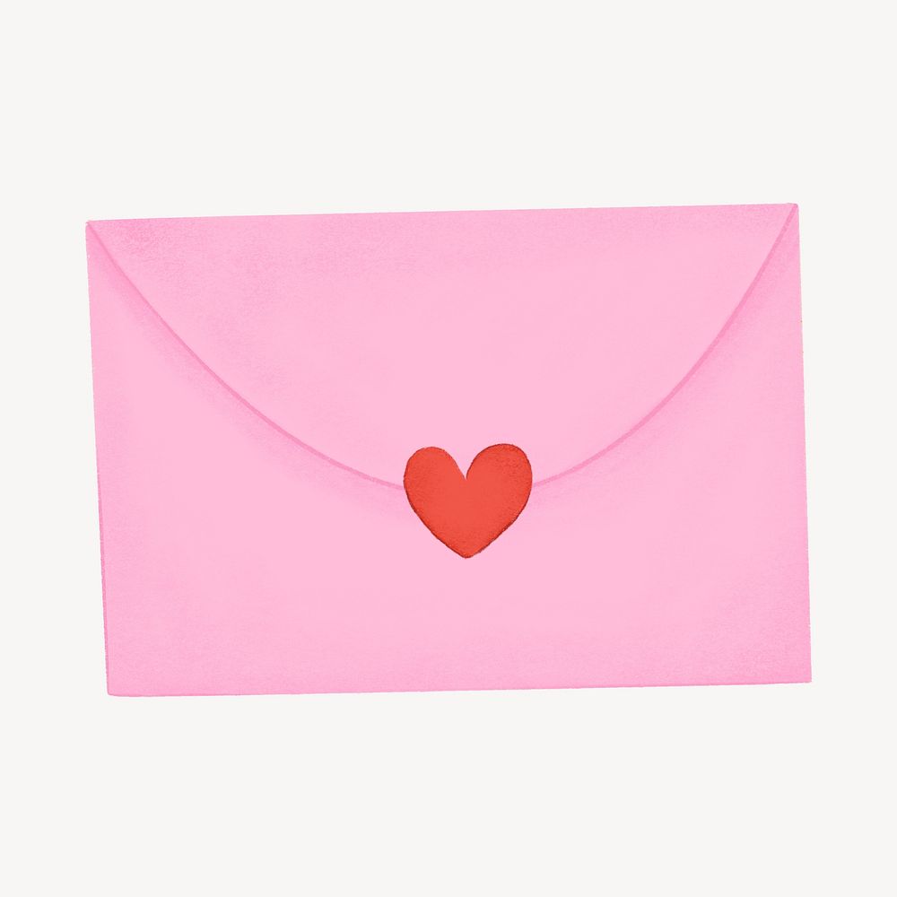 Pink love letter, Valentine's Day graphic
