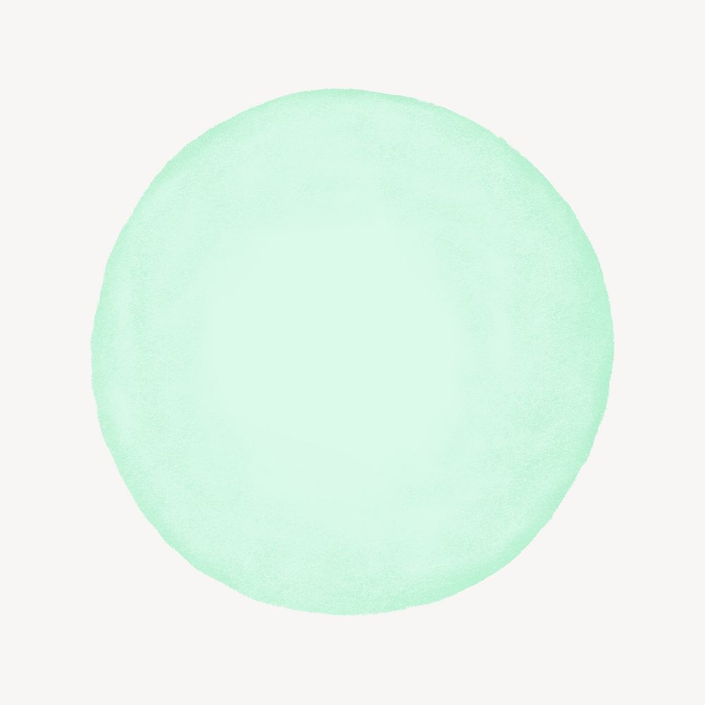 Green circle badge, geometric shape