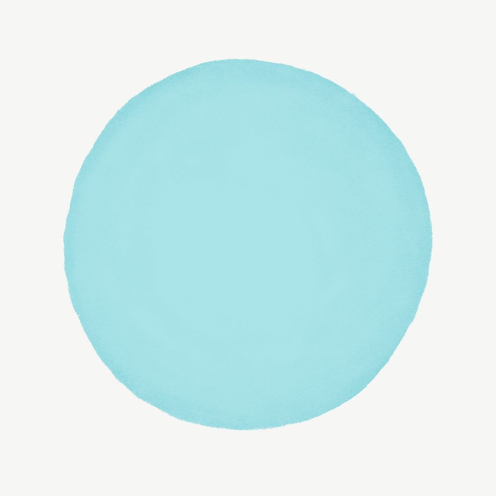 Blue circle badge, geometric shape collage element psd