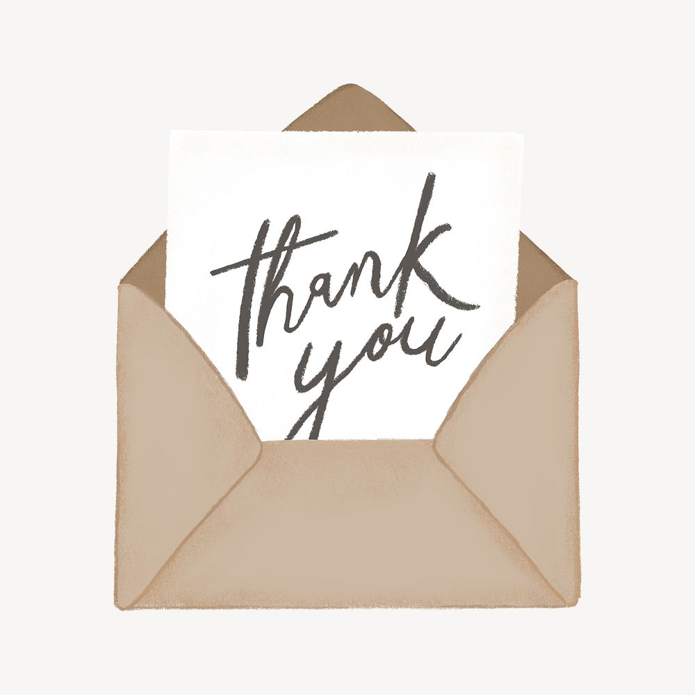 Thank you card, stationery graphic
