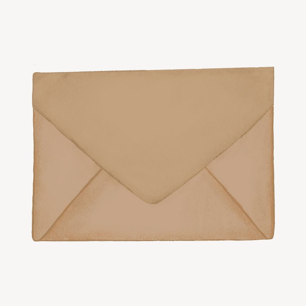 Brown envelope, stationery illustration