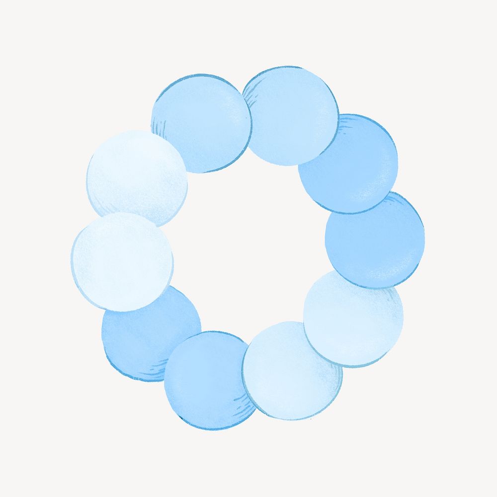 Baby teether toy, blue graphic