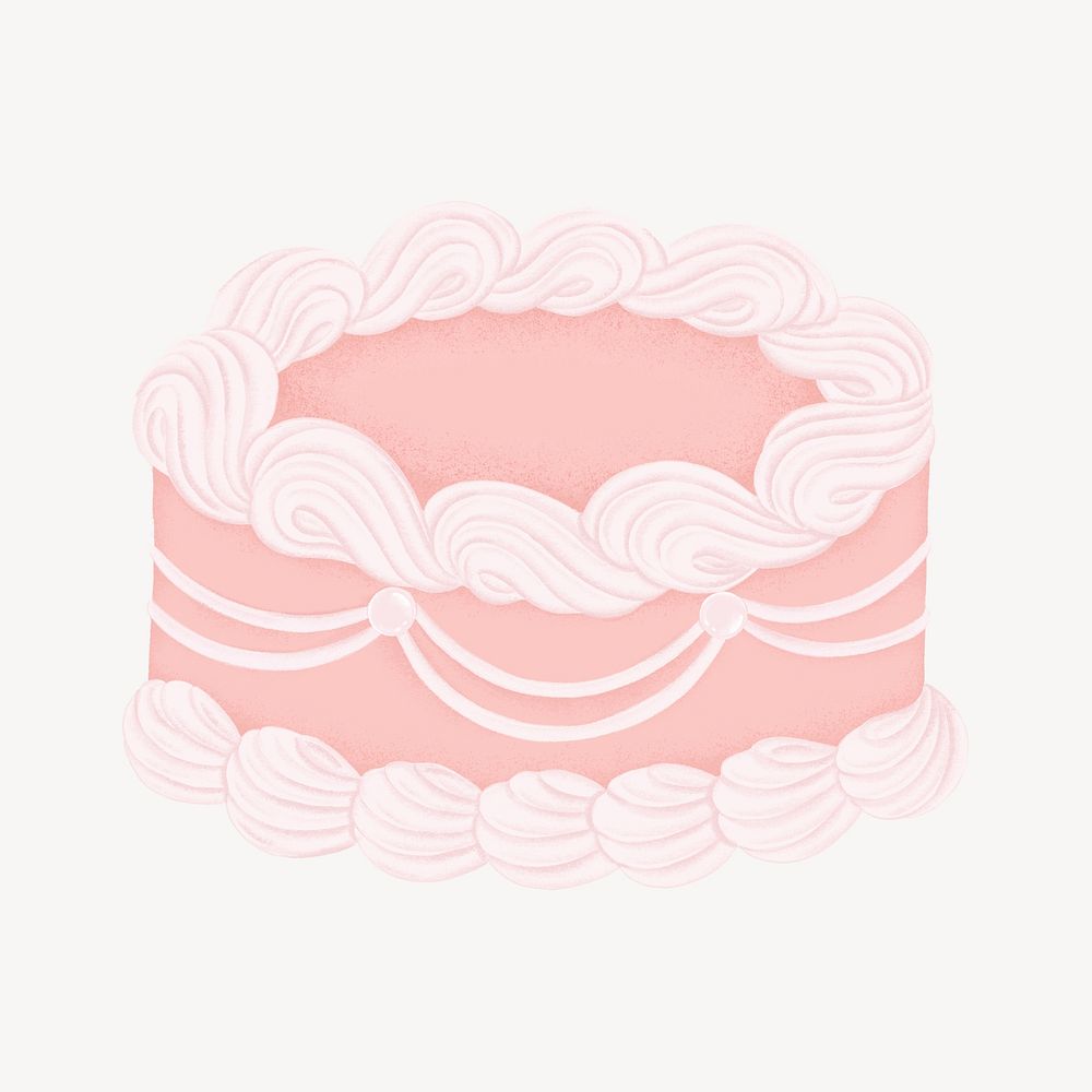 Pink wedding cake, celebration graphic