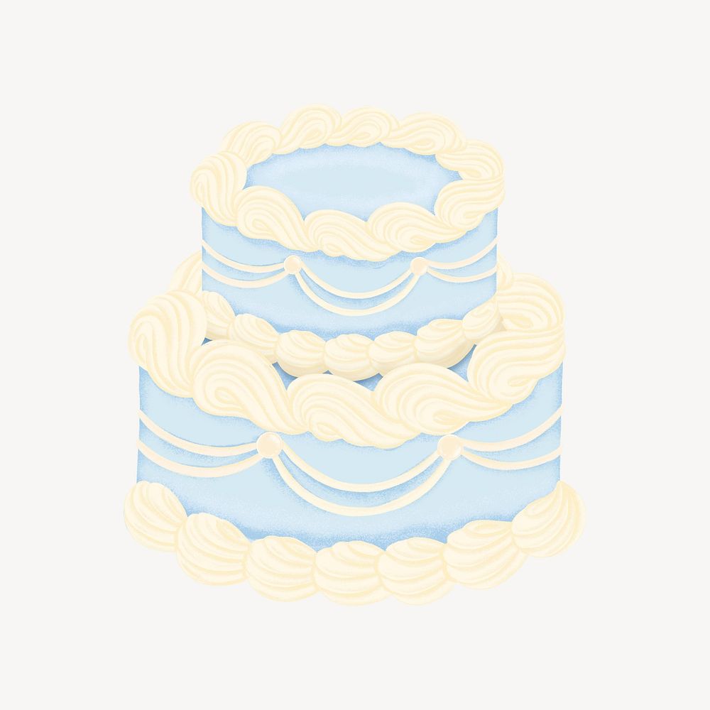 Blue wedding cake, celebration graphic