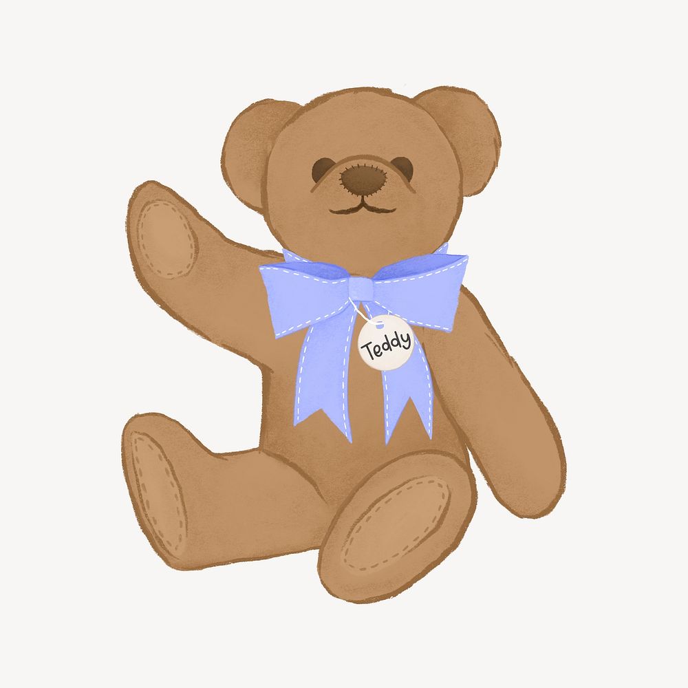Teddy bear, cute plush toy graphic