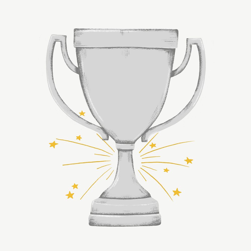 Silver trophy clipart psd