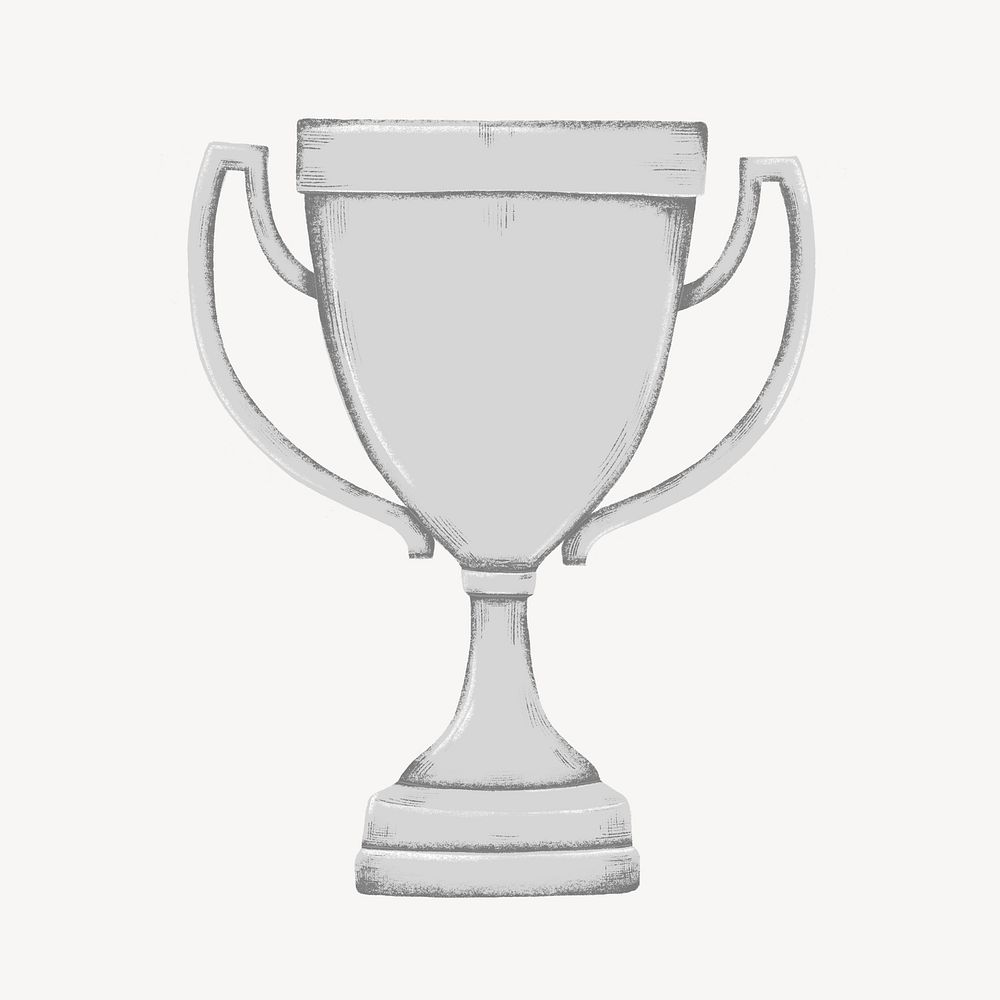 Silver trophy, award drawing design