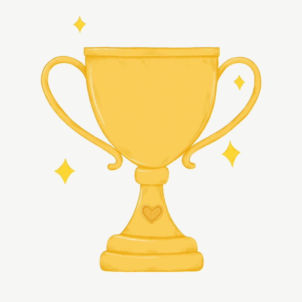 Gold trophy clipart psd
