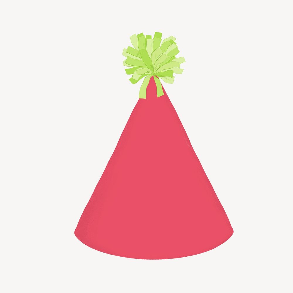 Pink cone hat, birthday accessory graphic