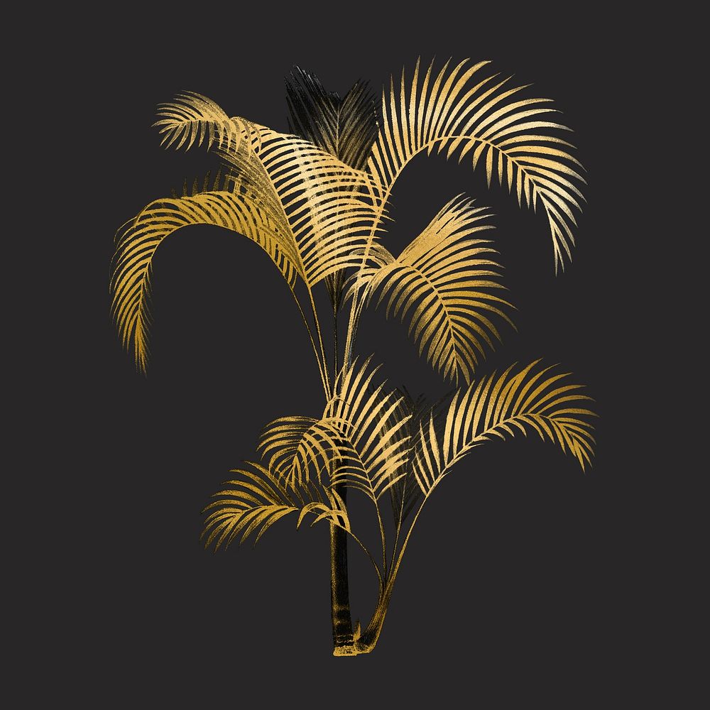 Gold palm tree illustration