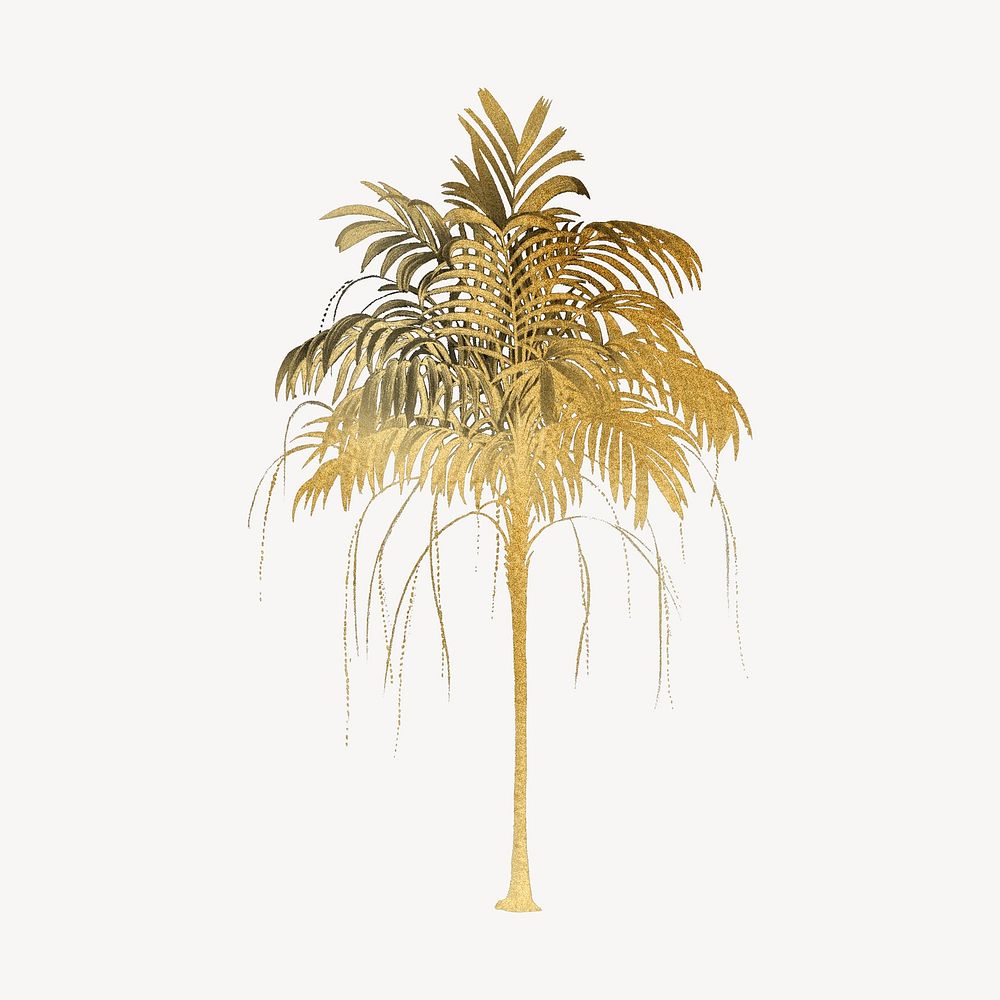 Gold palm tree illustration