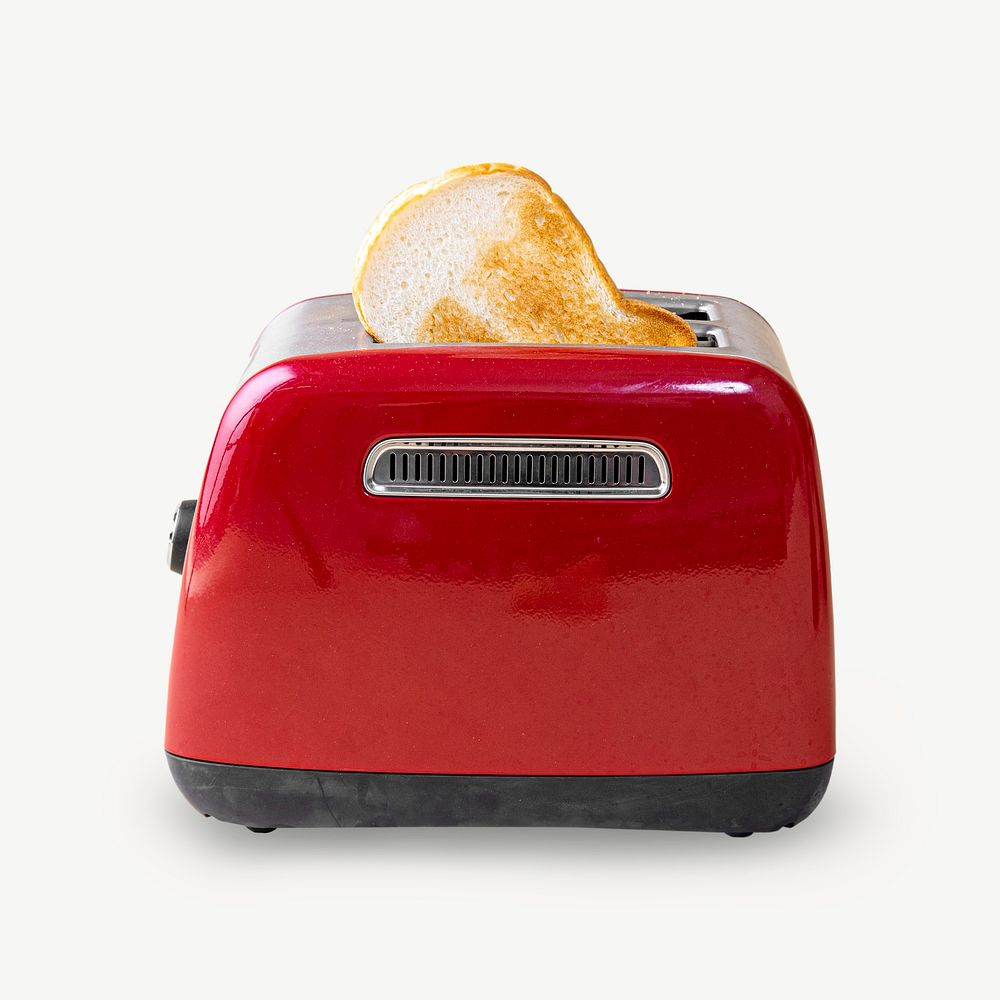 Breakfast toast, bread in a toaster kitchenware psd