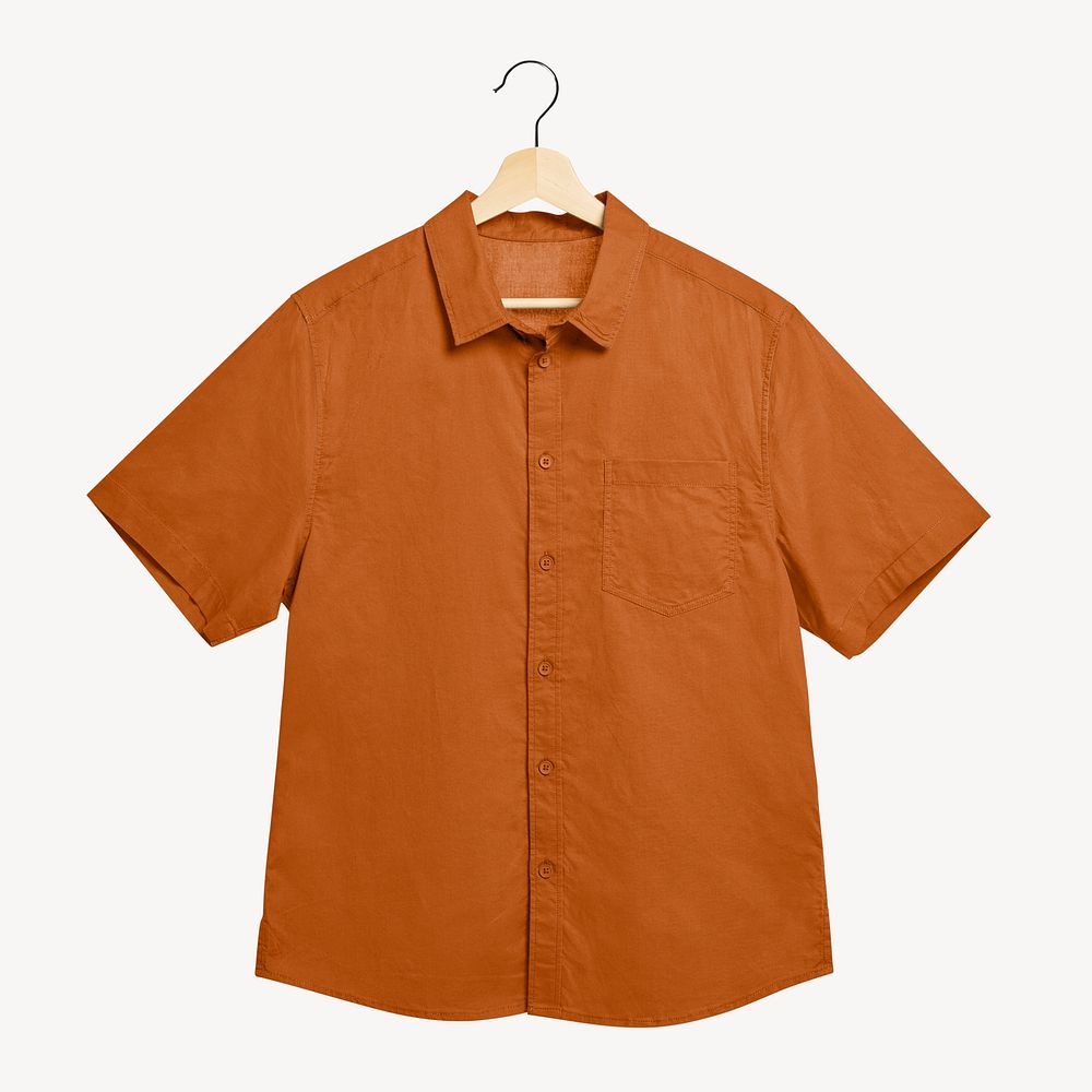 Brown linen shirt  mockup, editable apparel & fashion psd