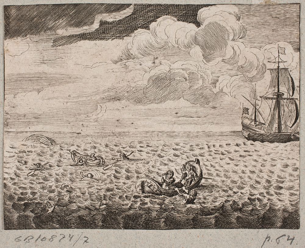 Salvage of the shipwrecked   by unknown