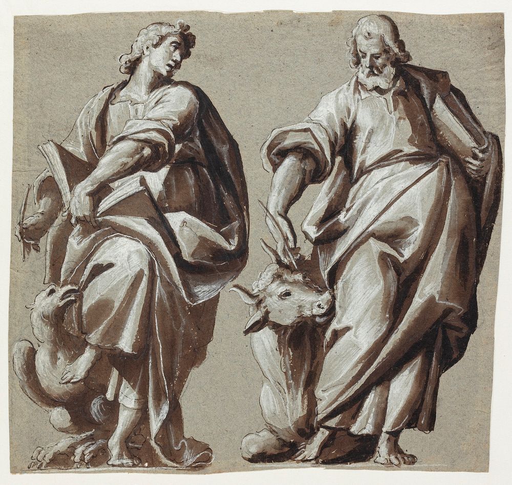 The Evangelists John and Luke by Giovanni Mauro Della Rovere