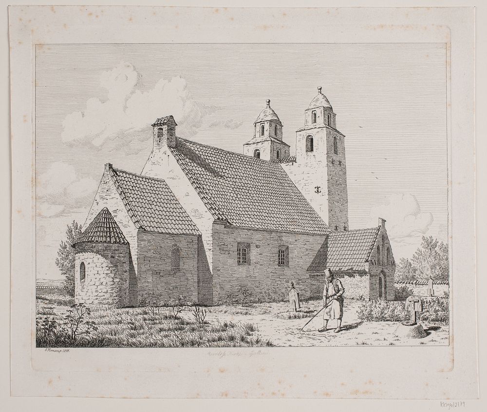 Merløse church by Jacob Kornerup