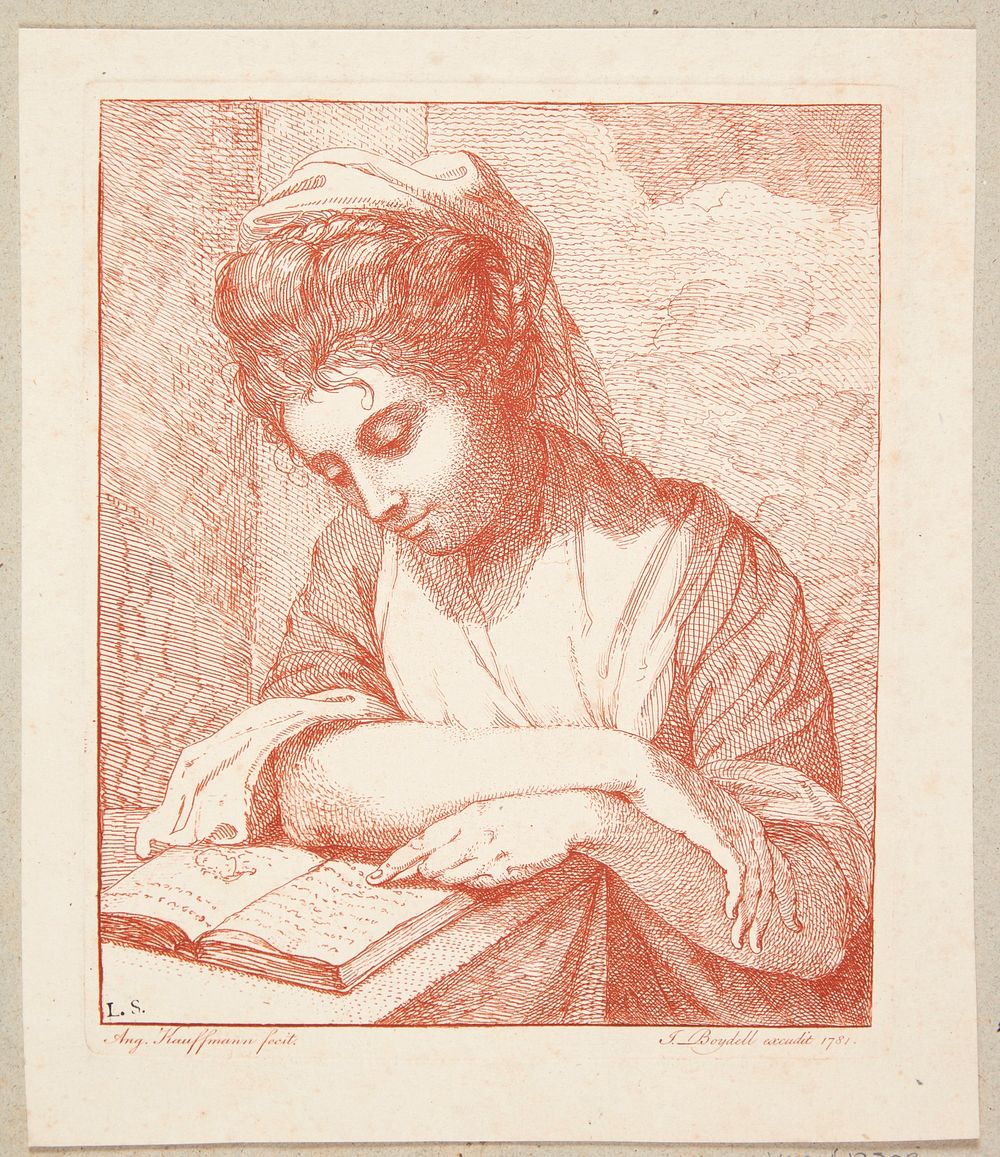 The reading girl by John Boydell, Angelica Kauffmann