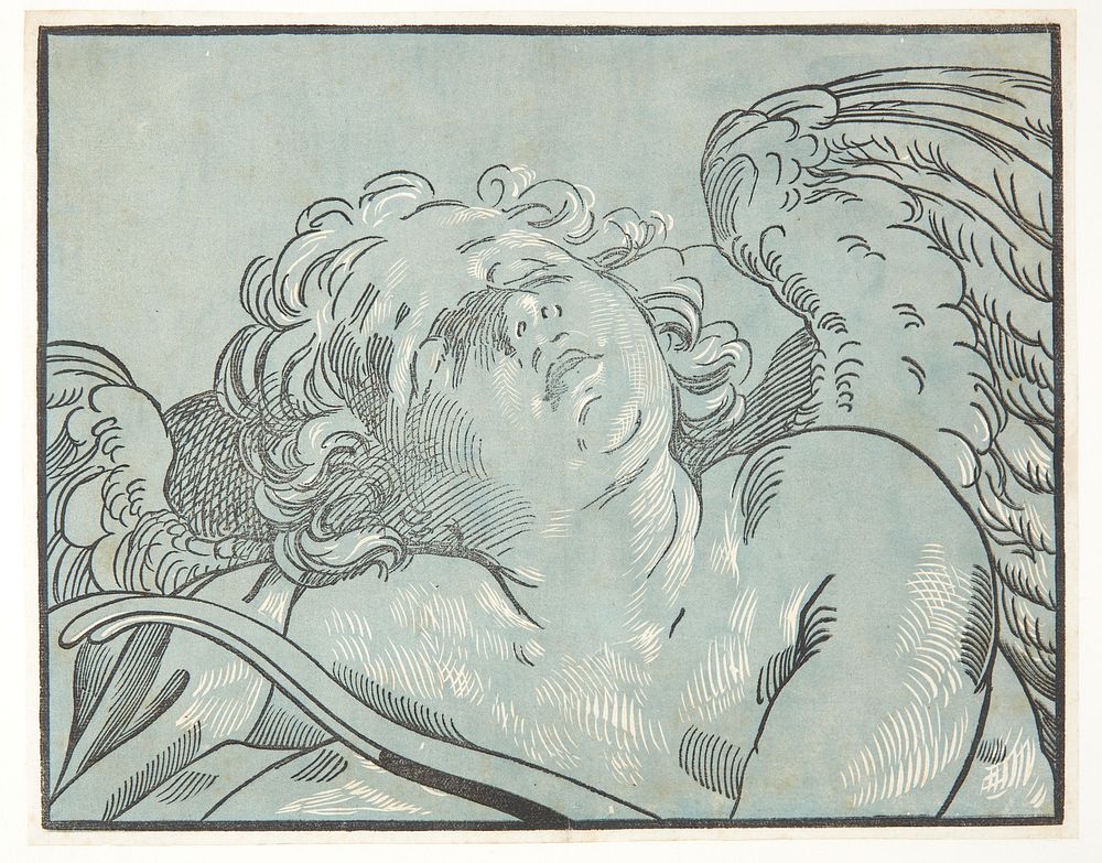 Sleeping cupid by Bartolommeo Coriolano