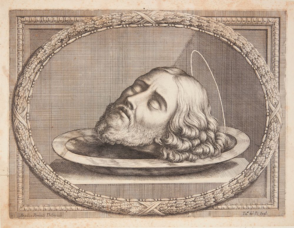 John the Baptist's head on a dish by Angelica Roncalli