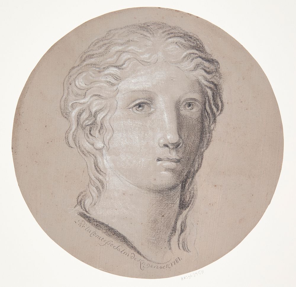 Female portrait by Grevinde Salm De Kageneck