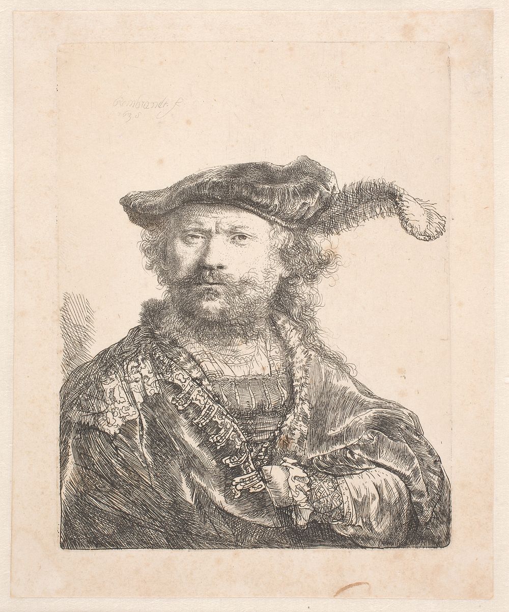 Self portrait by Rembrandt van Rijn