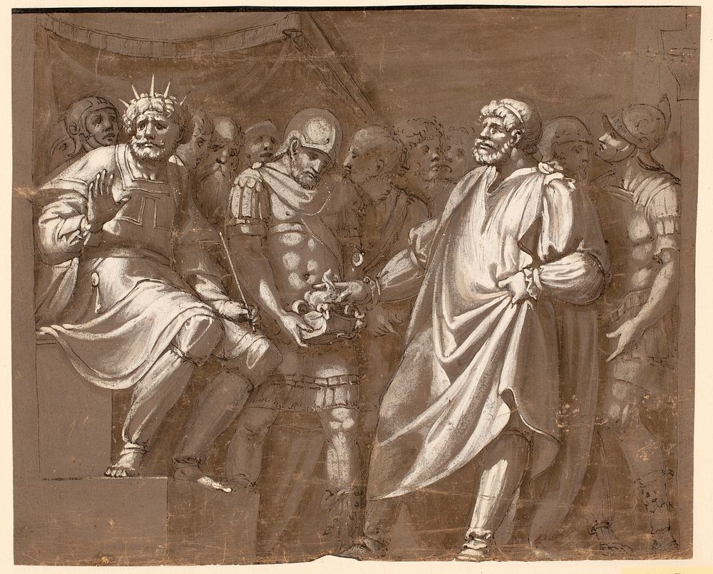Mucius Scaevola for Porsenna by Polidoro Da Caravaggio