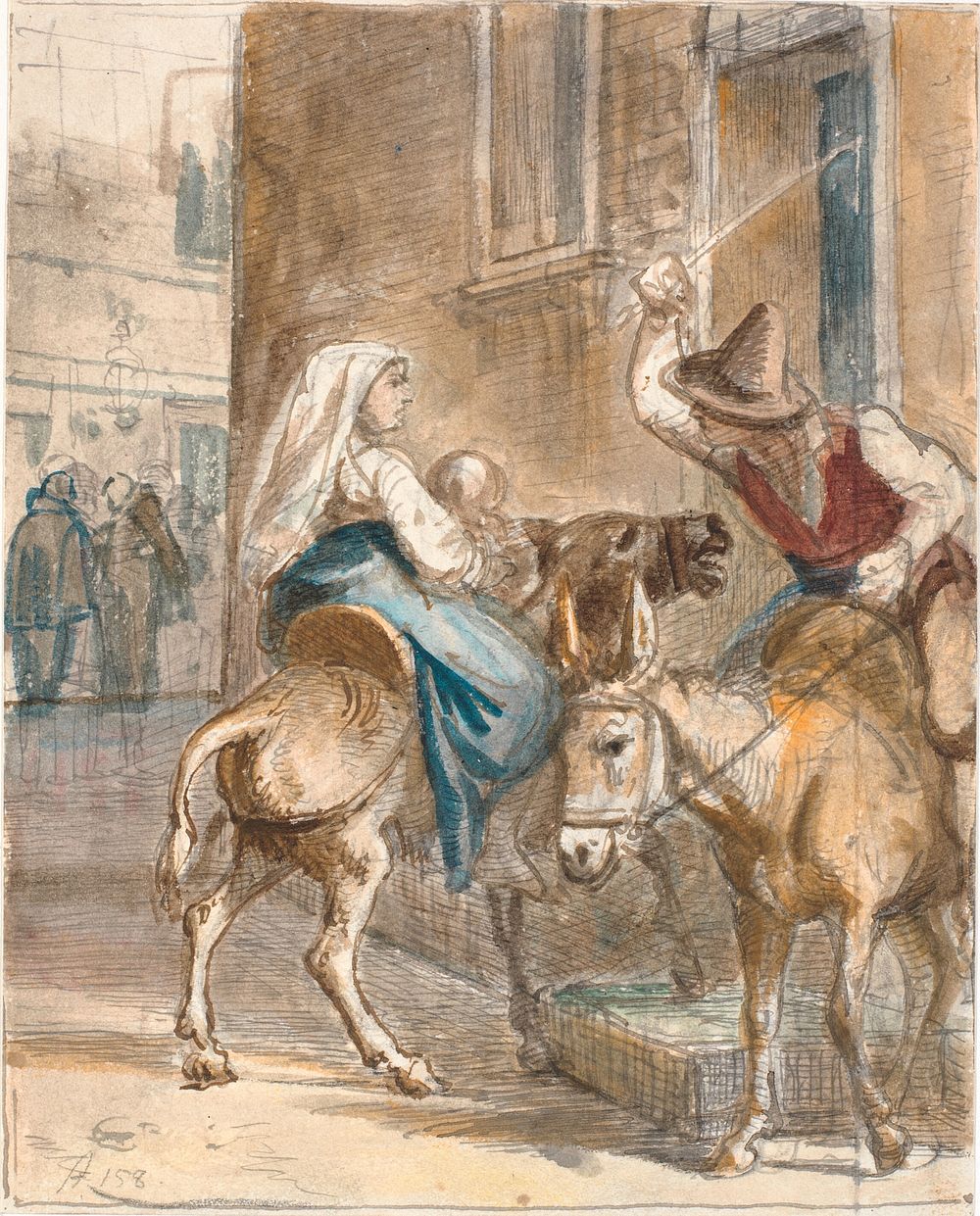 The stubborn donkey by Wilhelm Marstrand