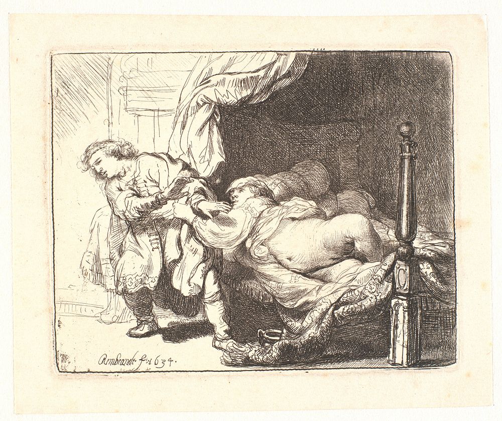 Joseph and Potiphar's wife by Rembrandt van Rijn