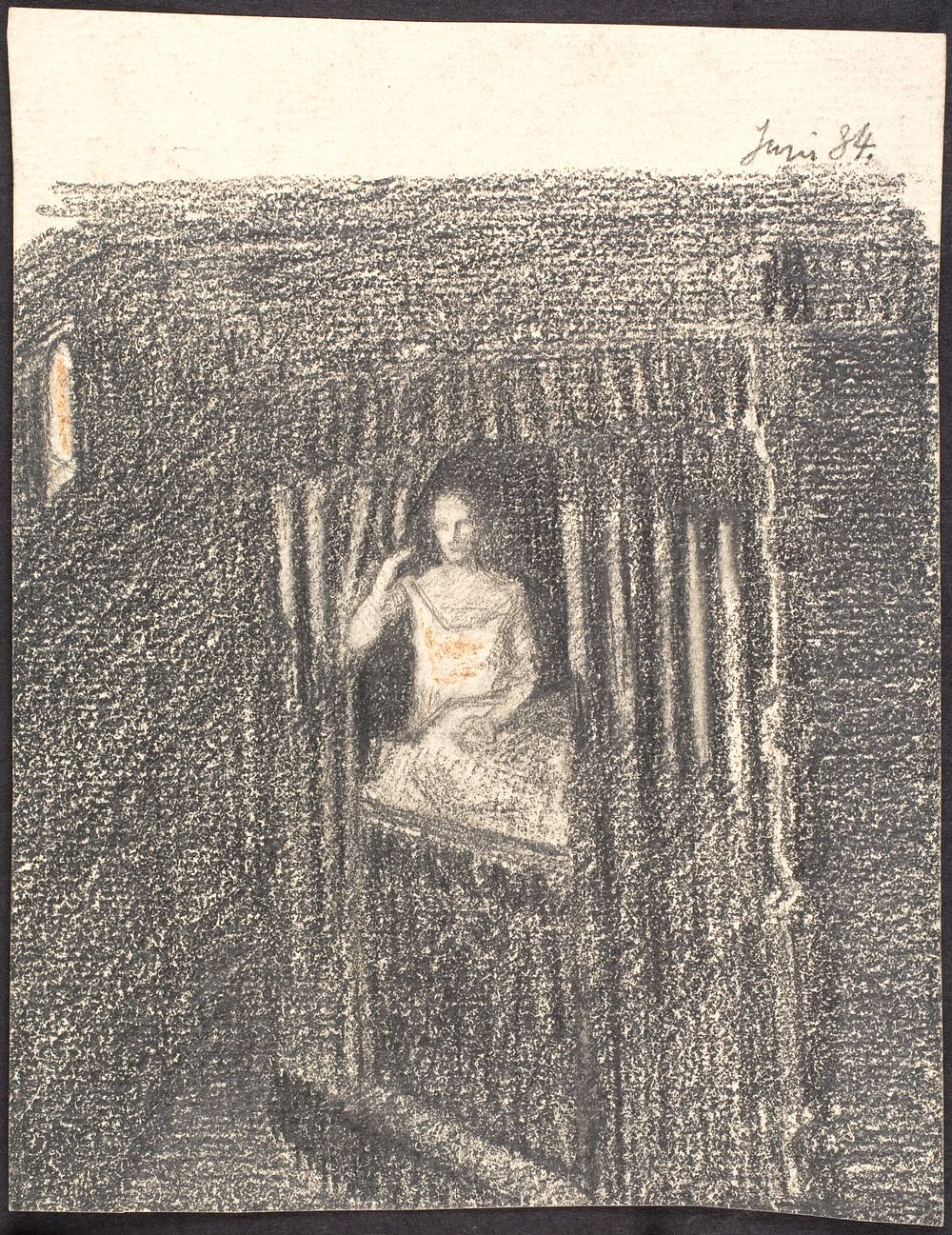 Woman in alcove by Agnes Slott-M&oslash;ller