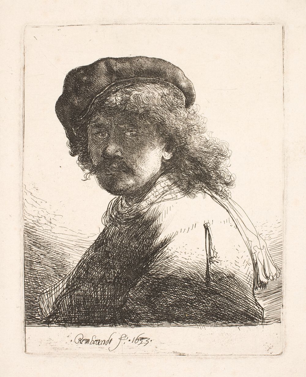 Self portrait by Rembrandt van Rijn