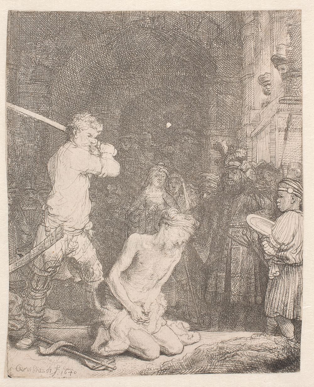 John the Baptist beheaded by Rembrandt van Rijn