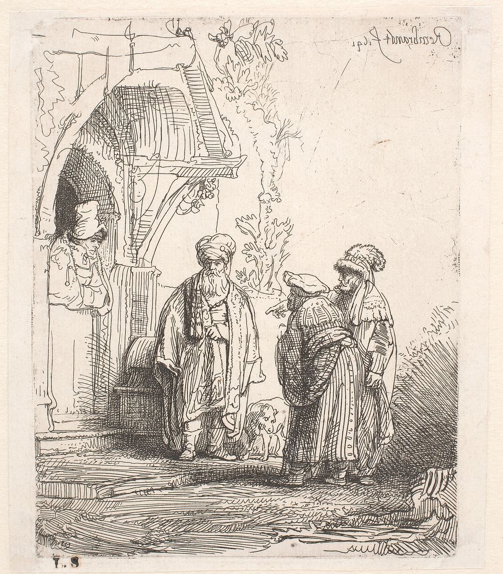 Jacob and Laban (?) by Rembrandt van Rijn