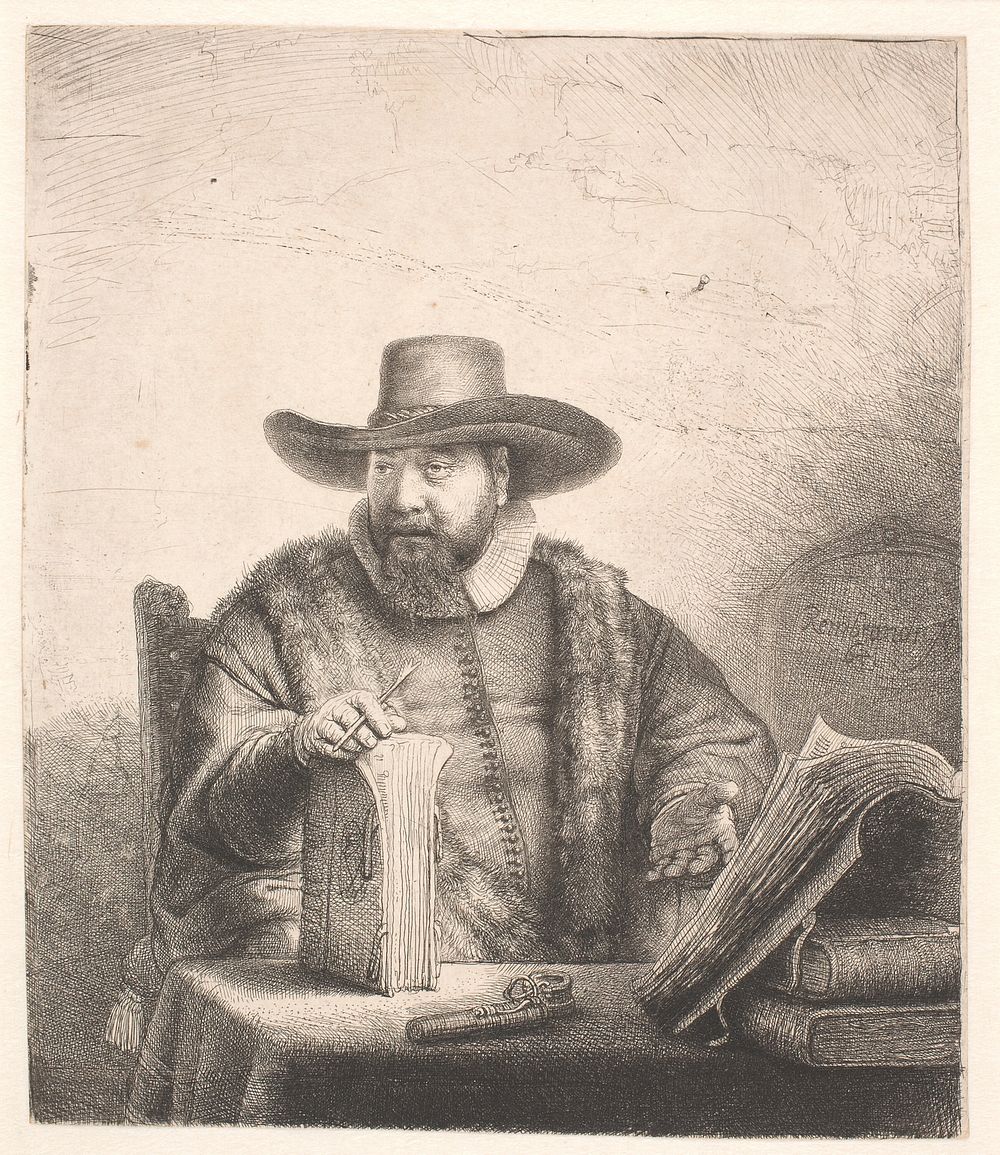 Cornelis Claesz Anslo, Mennonite preacher by Rembrandt van Rijn
