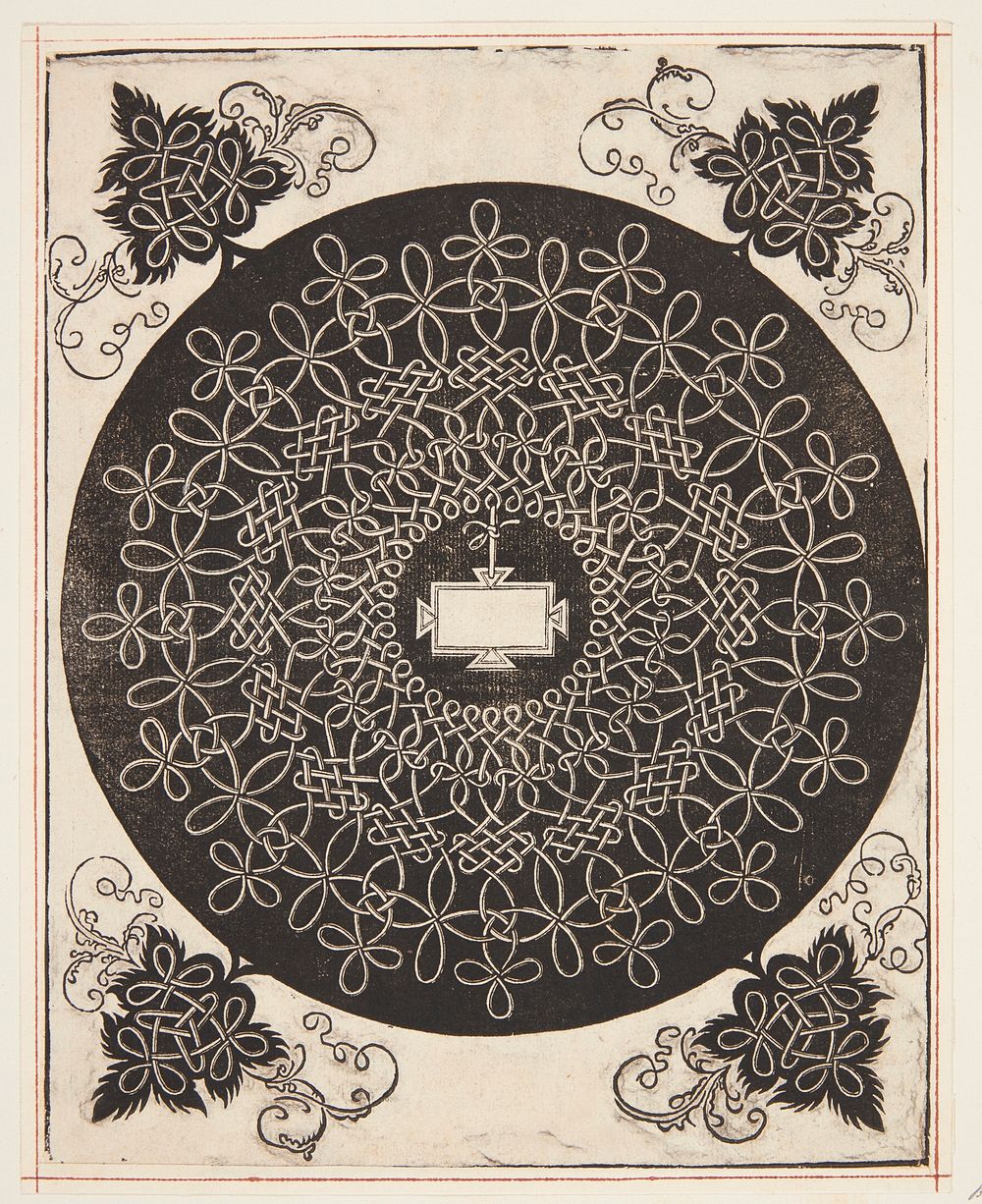 Knob with rectangular center by Albrecht Dürer