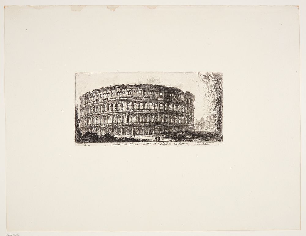 Flavian amphitheater, called the Colosseum, in Rome by Giovanni Battista Piranesi