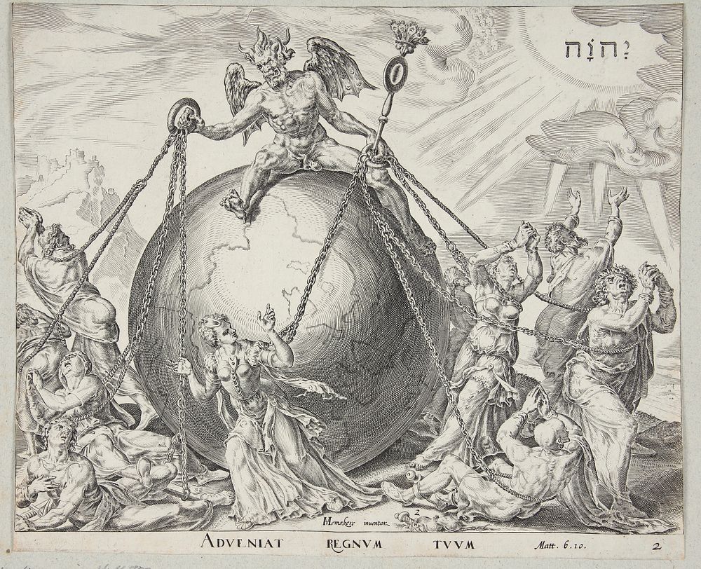 The man who strives to free himself from the bonds of the devil by Claes Jansz Visscher