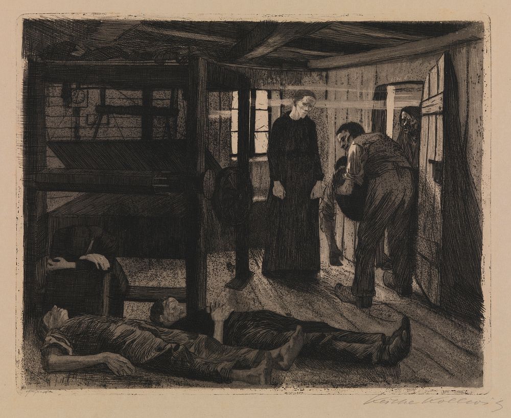 Ein Weberaufstand - End by K&auml;the Kollwitz