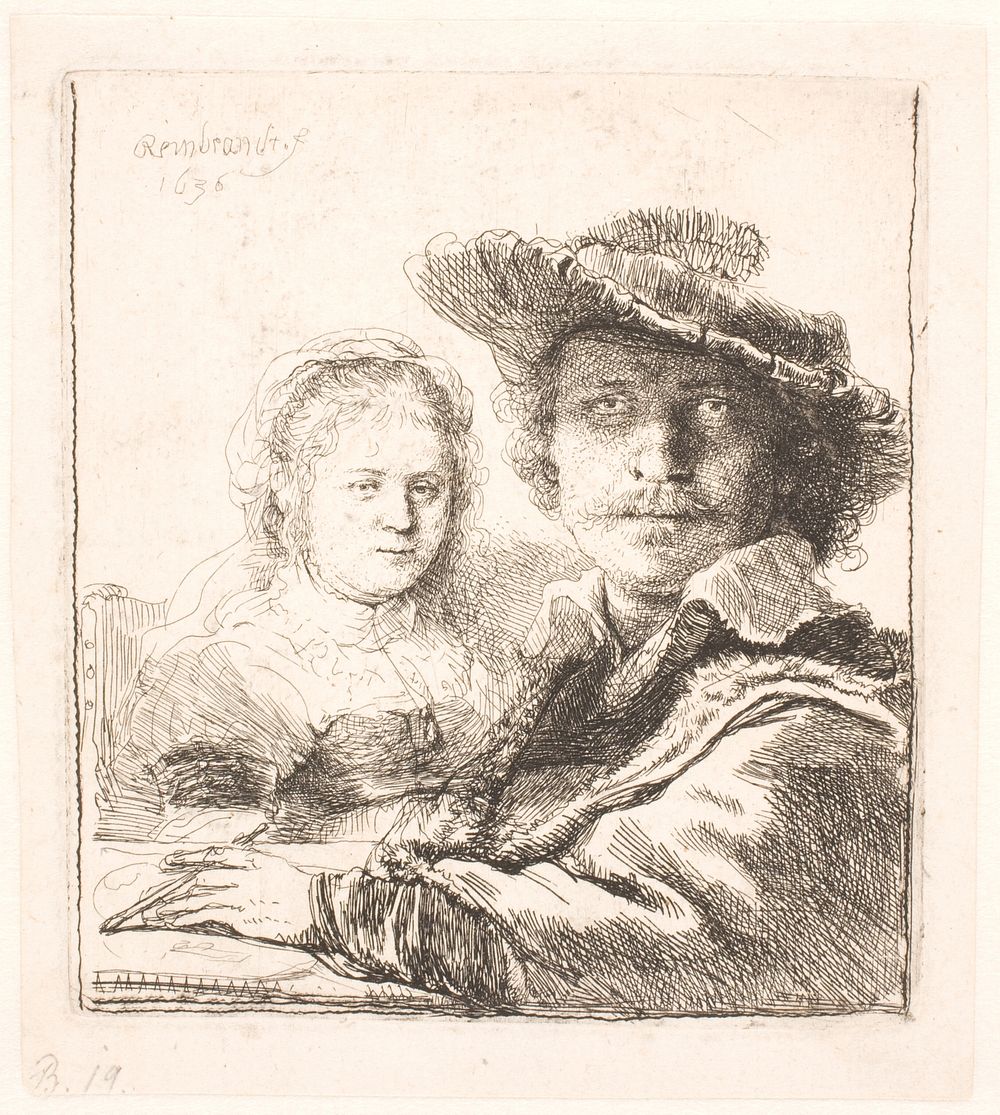 Rembrandt and Saskia by Rembrandt van Rijn