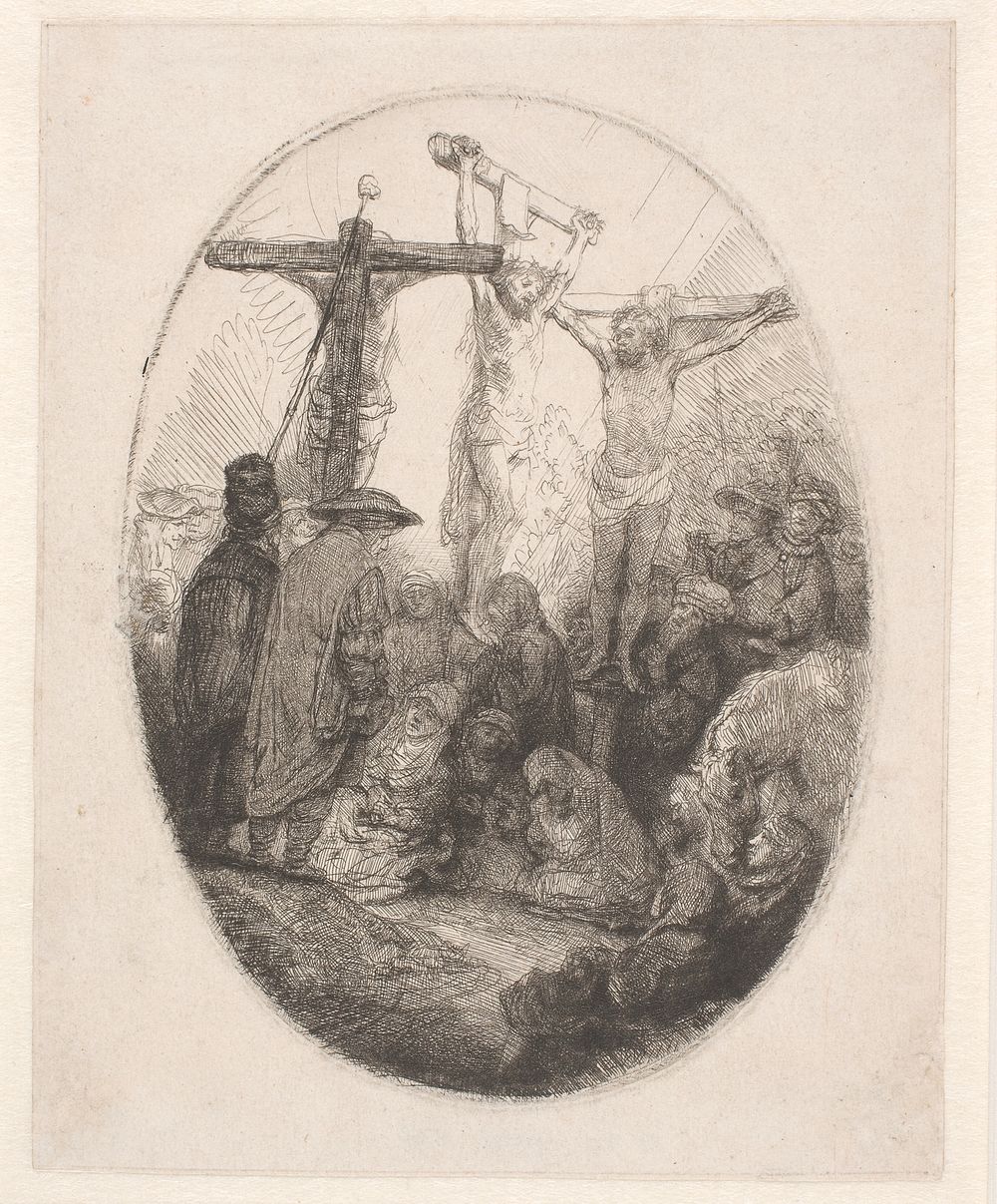Christ on the cross by Rembrandt van Rijn