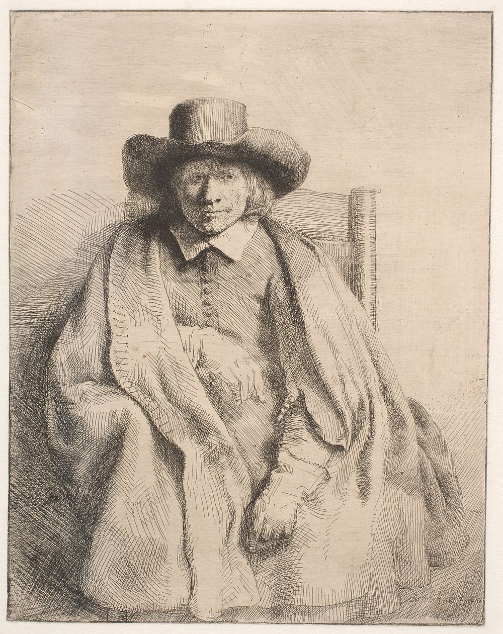 The art dealer and publisher Clement de Jonghe by Rembrandt van Rijn