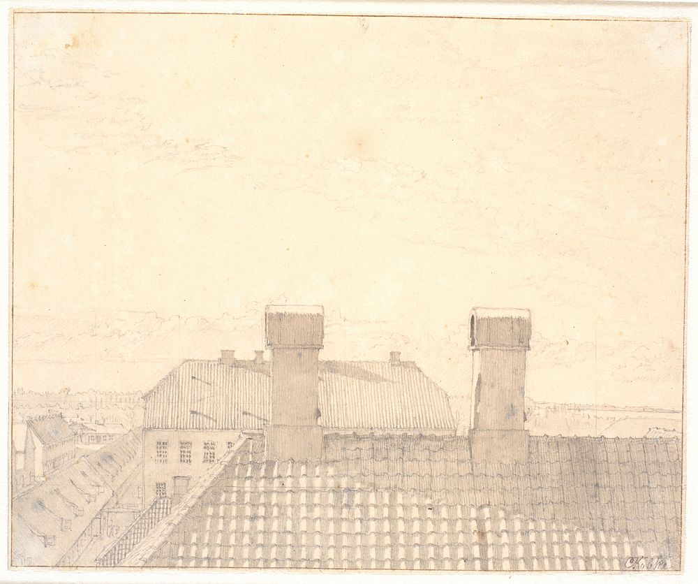 View from a window on Toldbodvej by Christen Købke