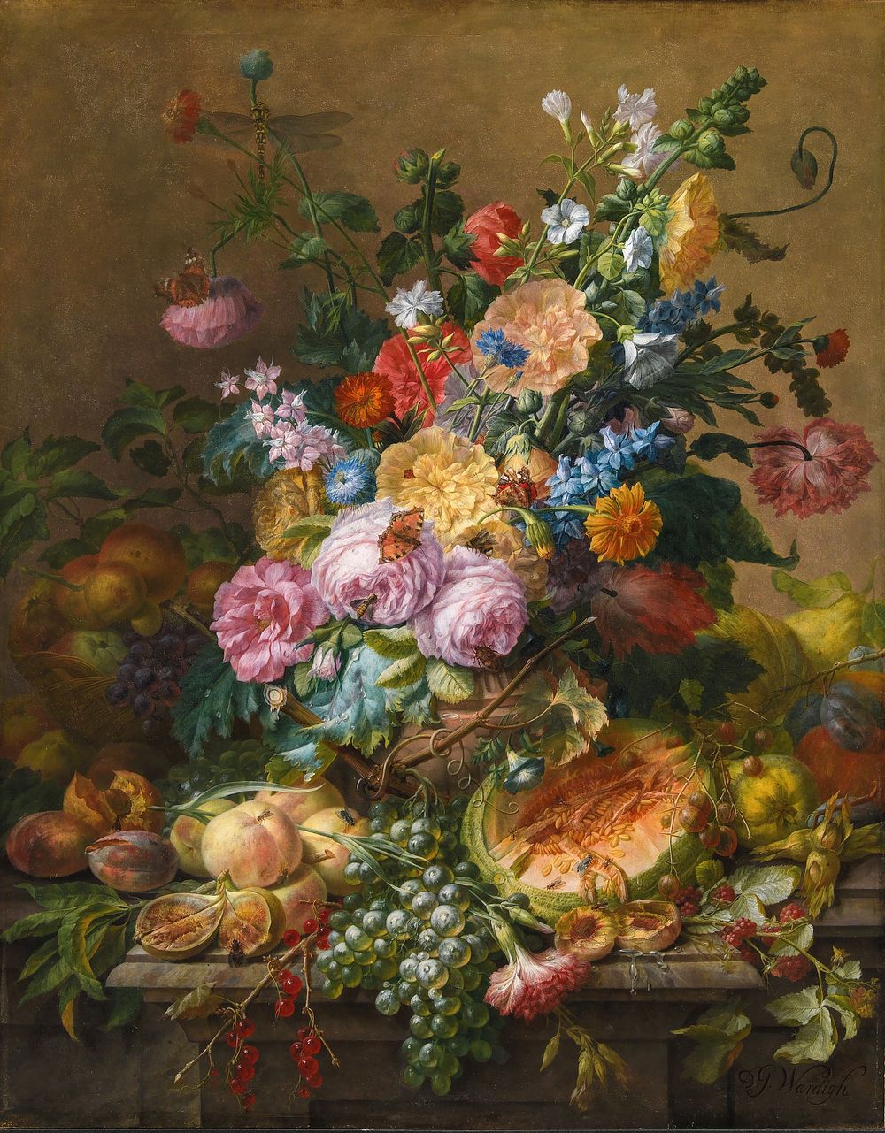 Flowers by Dominicus Gottfried Waerdigh