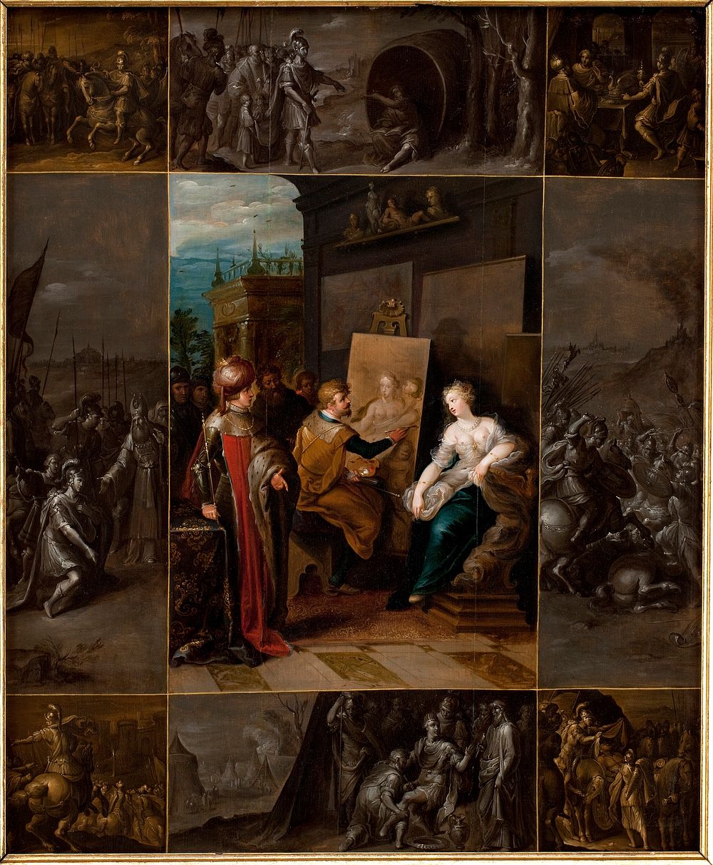 Apelles Painting Campaspe by Frans Franck II