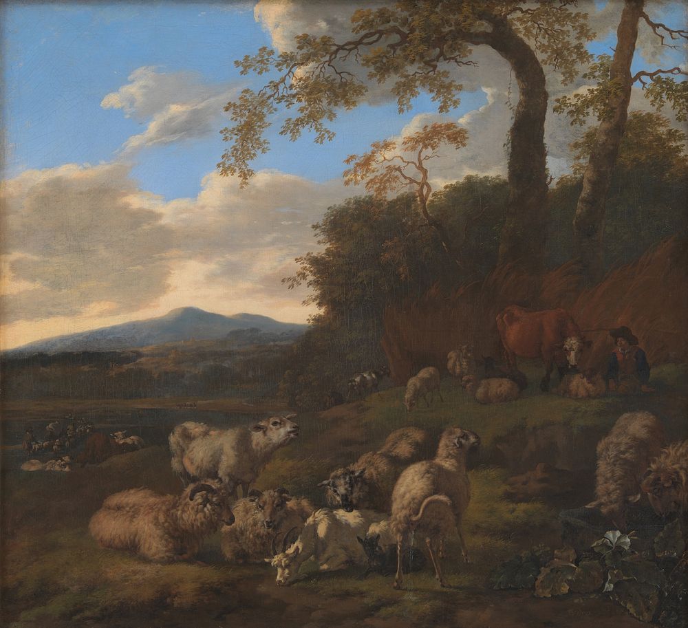 The Flock of Sheep by Jacob Van Der Does D &AElig;