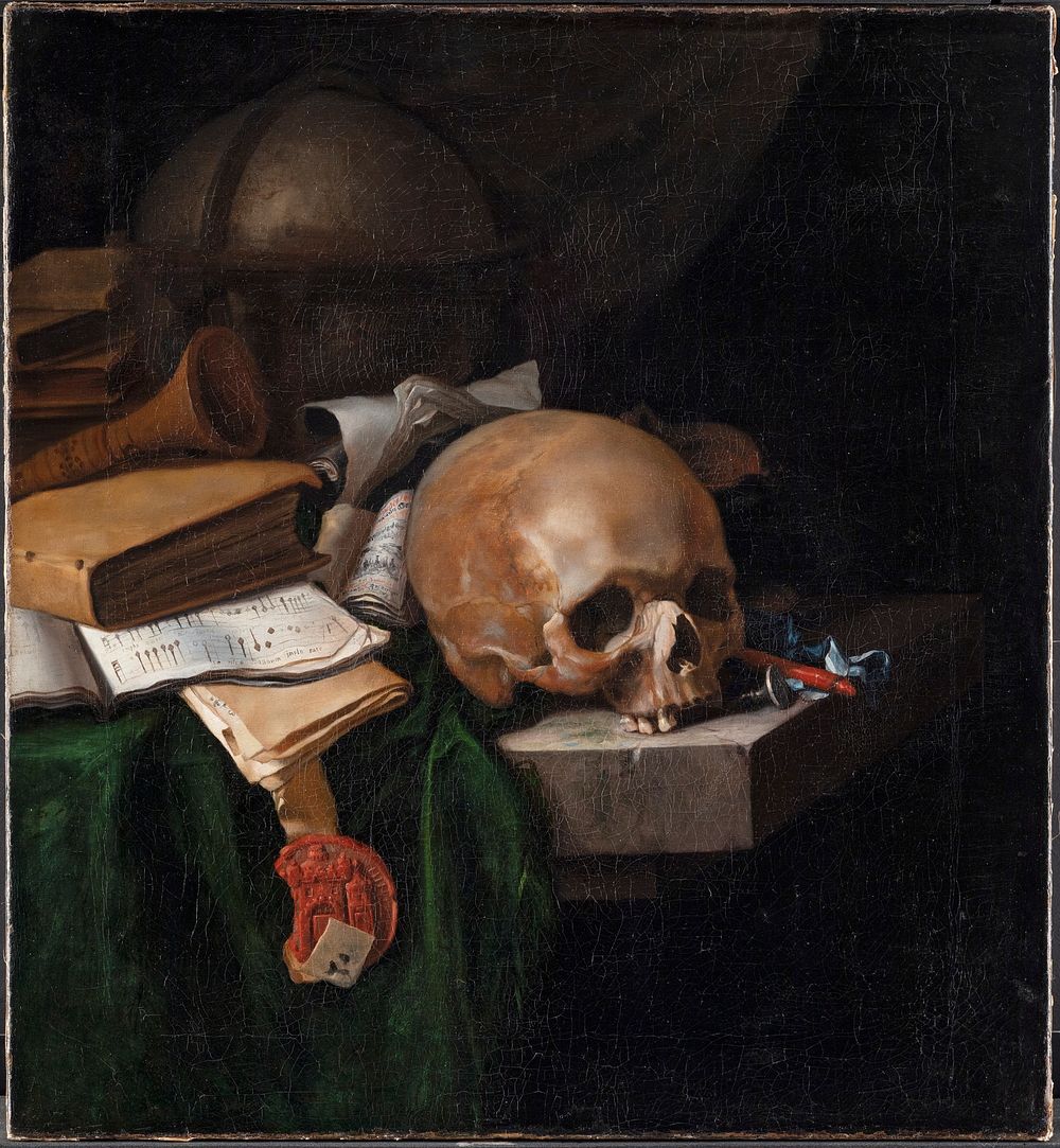 Vanitas still life by H. C. Stilling