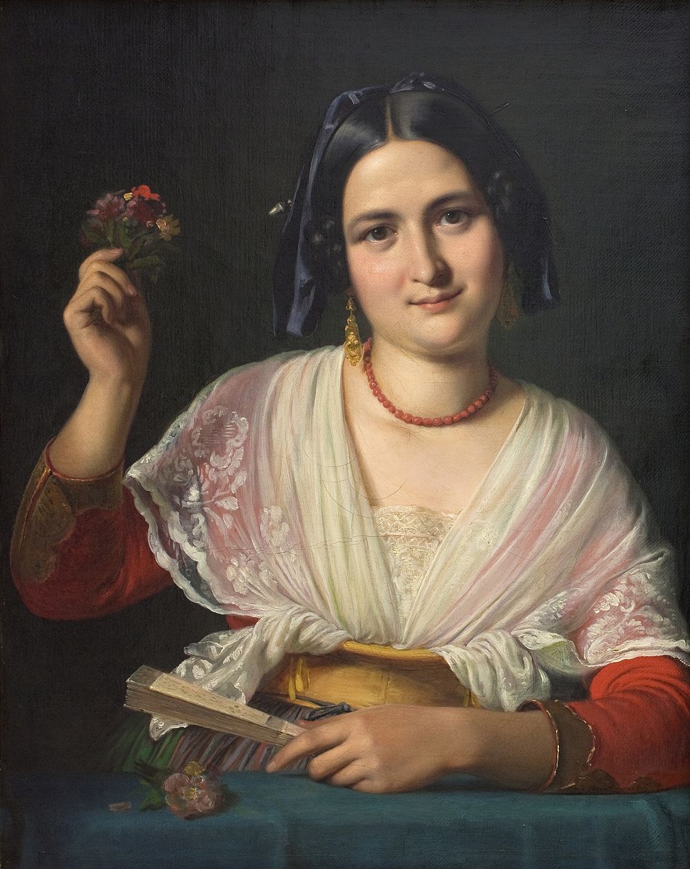 A Roman woman in carnival costume by Wilhelm Marstrand