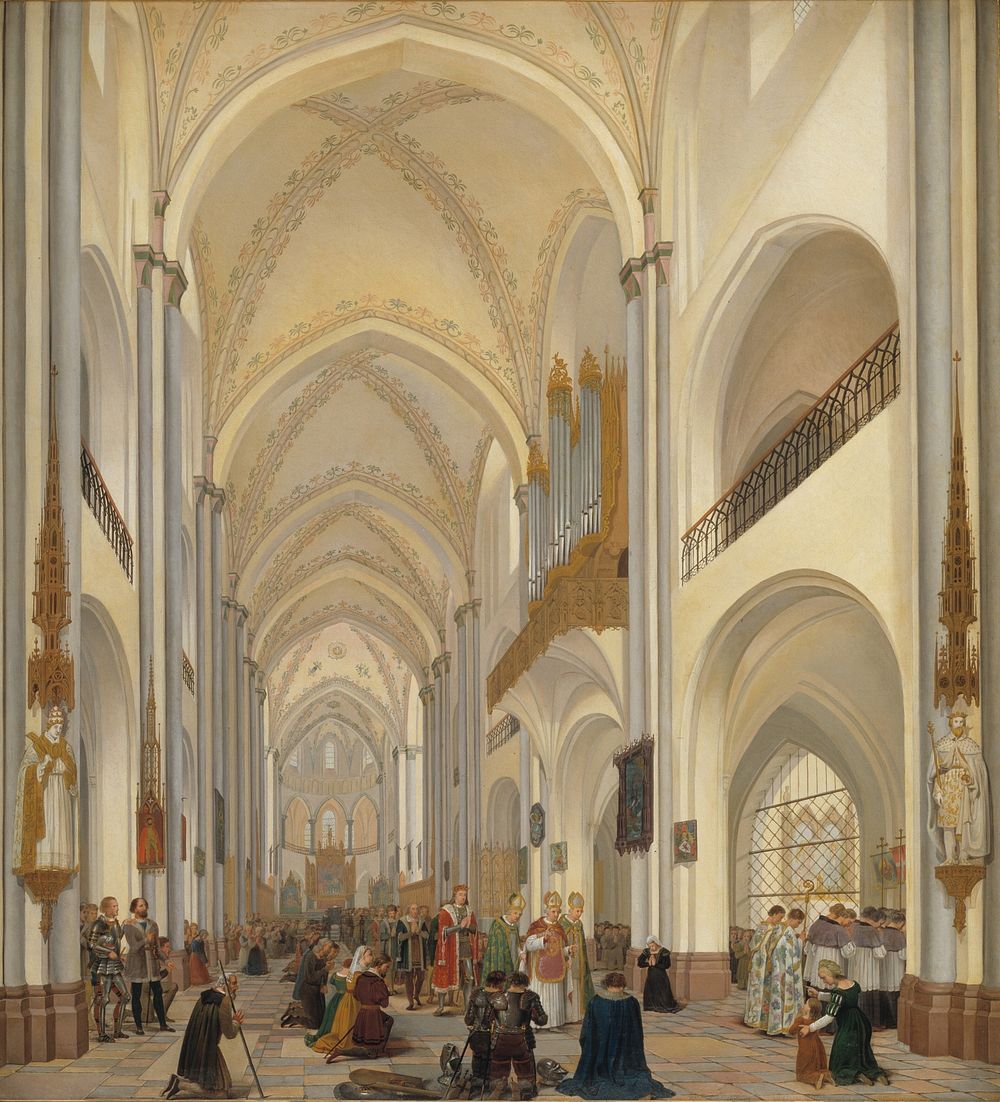 The Interior of Roskilde Cathedral by Ditlev Martens