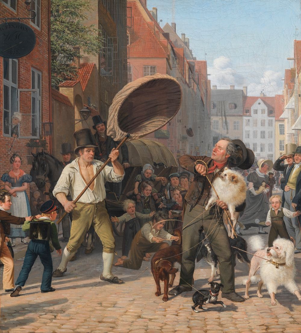 A street scene in the dog days by Wilhelm Marstrand