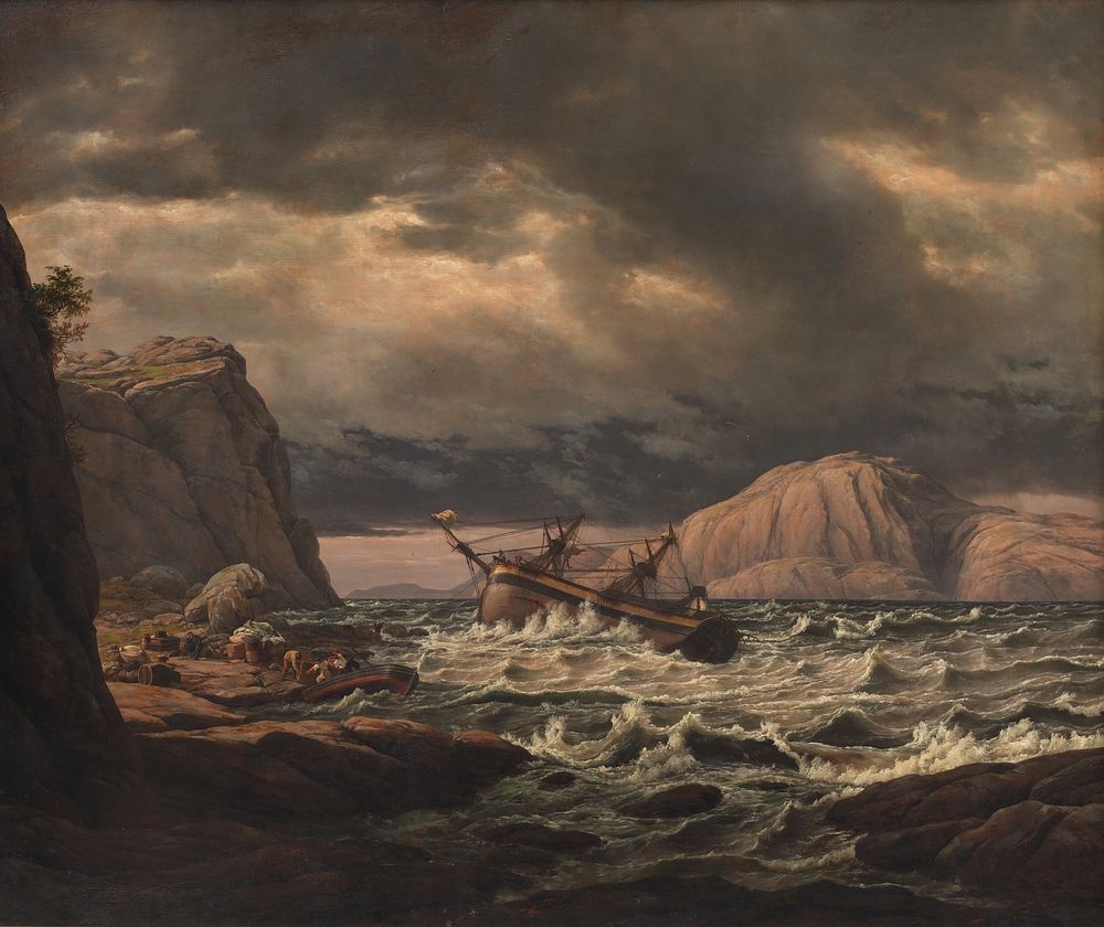 A Shipwreck on the Coast of Norway by Johan Christian Claussen Dahl